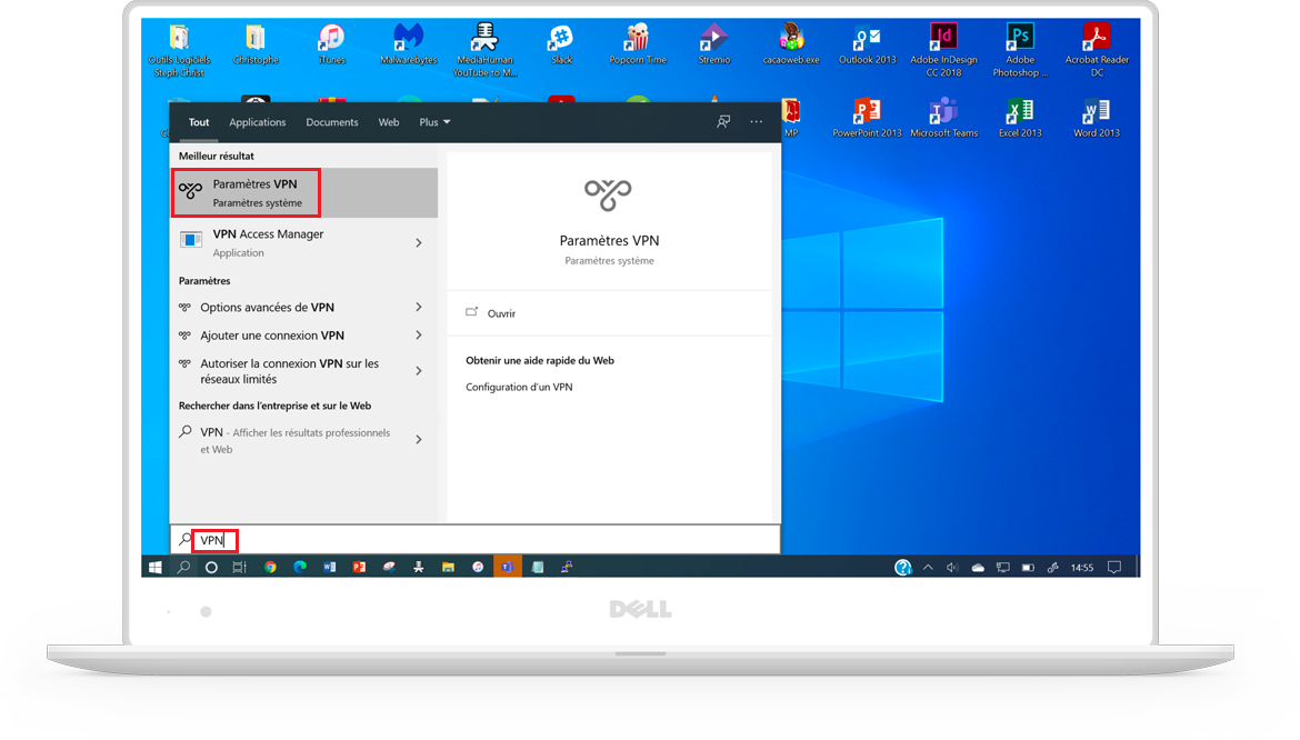 Saisir VPN dans la barre de recherche Windows.png