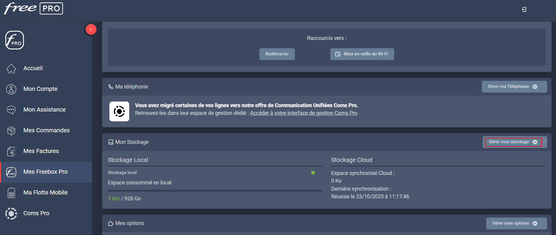 Cloud Sync Pro gérer mon stockage.png